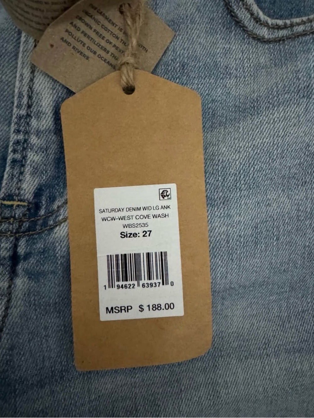 Saturday Denim Wide Leg Ankle - West Cove Wash - Picture 3 of 3
